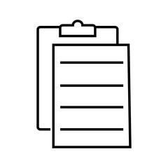 clipboard and - icon illustration design