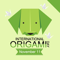 International Origami Day Banner Design