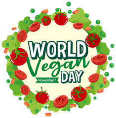 World Vegan Day Logo Concept