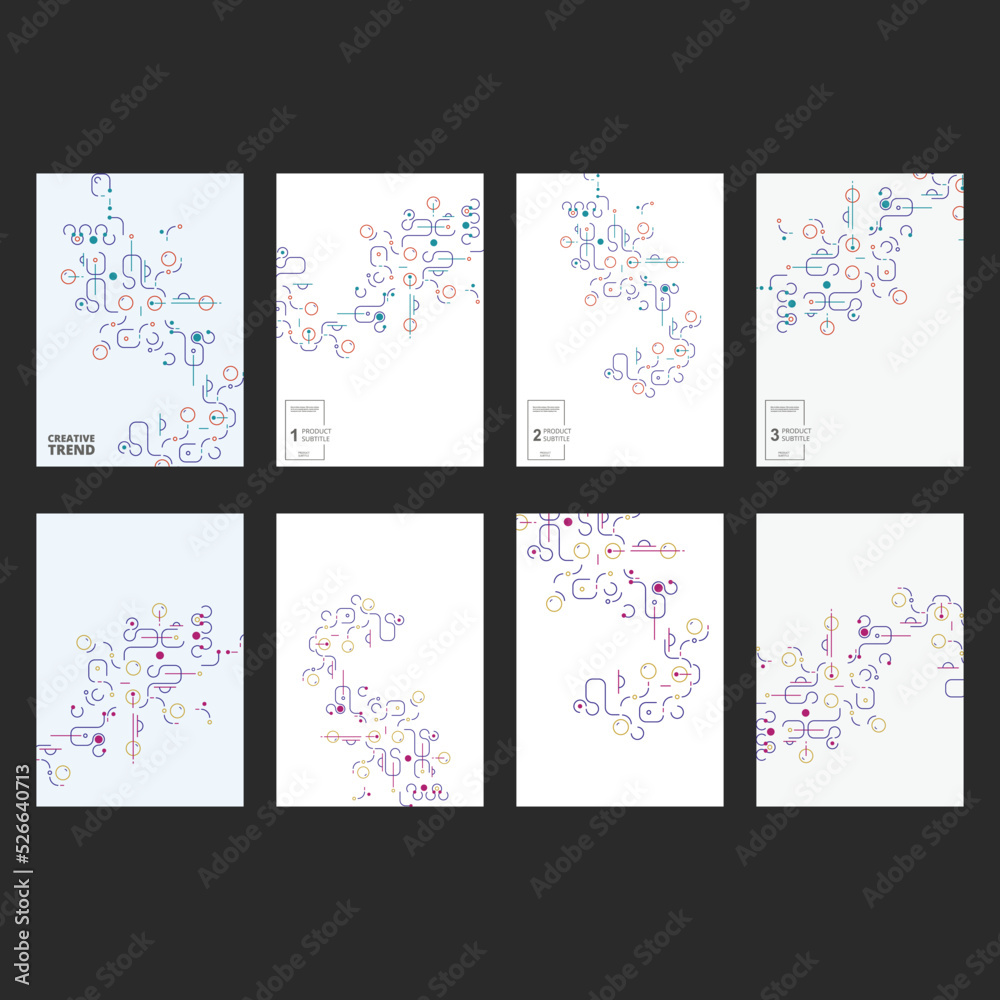Poster cover brochure with geometric connect shapes. vector presentation network modern lines. graphic desi