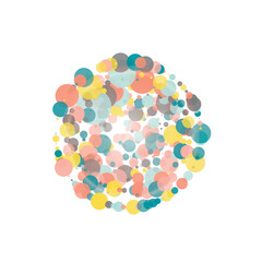Abstract dotted circle. Vector background. Halftone effect modern design. Simple trand color