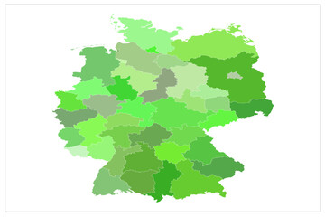 Germany Beautiful vector map illustration on white background