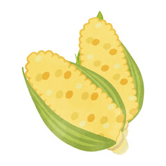 Illustration of cute two corn