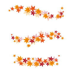 Autumn leaves illustration set 
