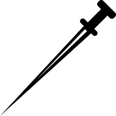 Long Sword Icon Vector Logo Template Illustration Design.eps