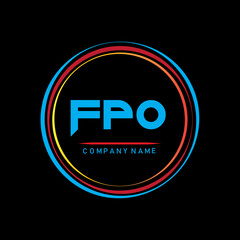 F P O.FPO Simple Logo For Company,FPO T-shirt Logo Design,FPO Letter Logo Design On Black Background,FPO Creative  Letter Logo Design,FPO Letter Logo Design Monogram Icon Vector