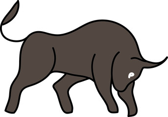 Bull line icon. Icon design. Template elements.eps