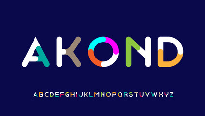 colorful editable calligraphy capital alphabet letter logo design
