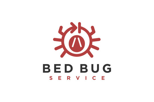 Insect repellent home service logo design bed bug family care house cleaning 