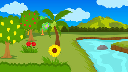 Fototapeta premium Eden Cartoon