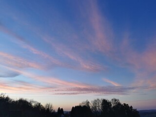 sunset in the mountains