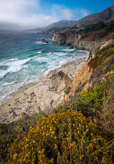 Fog rolling on over the Big Sur Coast, California
