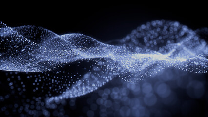 Abstract Science Technology background. Blue, Medical or Healthcare concept. 3D Render.