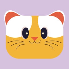 Square Faces Cat Emoticon Kawaii Cute
