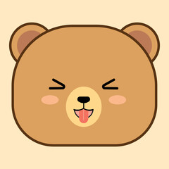 Emoticon Faces Bear Kawaii Cute