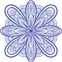 carved classic style circle ornament design, editable color