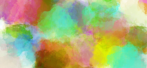 Abstract green watercolor on white background. The color splashing on the paper. It is a hand drawn.
