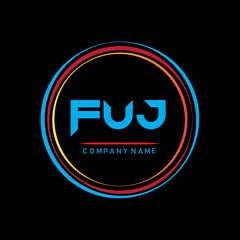 F U J.FUJ Simple Logo For Company,FUJ T-shirt Logo Design,FUJ Letter Logo Design On Black Background,FUJ Creative  Letter Logo Design,FUJ Letter Logo Design Monogram Icon Vector