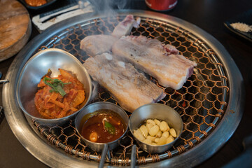 Grilled delicious pork belly