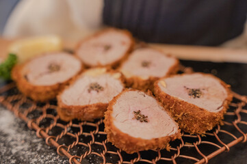 Delicious tenderloin pork cutlet