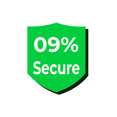9% secure sign label and illustratoin art