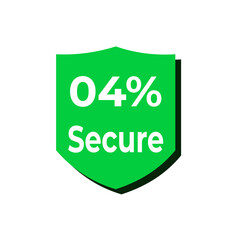 4% secure sign label and illustratoin art
