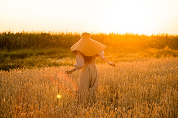 a girl in a wheat field