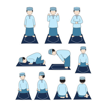 Icon set salat made with filled outline color technique. Vector Illustration