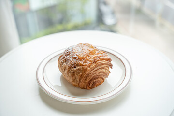 croissant and cup of coffee