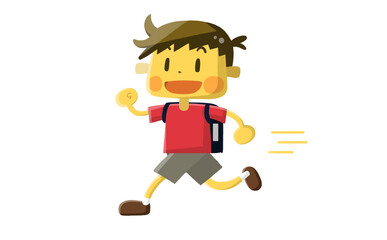 走る男の子