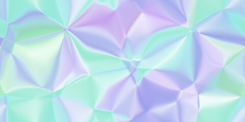 Holographic seamless pattern. Fairytale geometric endless background. Unicorn wallpaper. Psychedelic caledoscopic backdrop. 90s trend. Futuristic print.