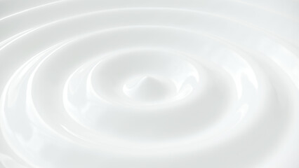 Extreme Closeup Milk cream swirl clean ripple. texture concept for food and drink , cosmetics concept idea. 3d render.