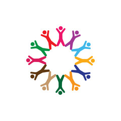 Group people team logo vector
