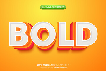 super orange bold 3d editable text effect