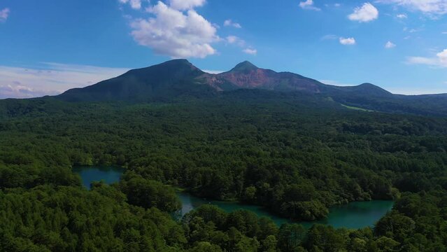 裏磐梯 桧原湖 会津磐梯山