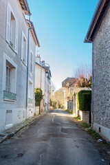 Fototapeta na wymiar Street view of Barbizon, France.