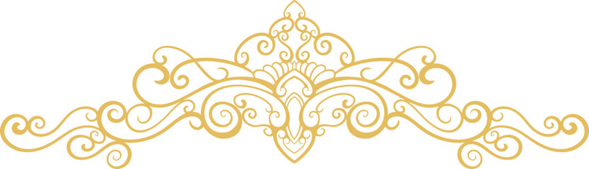 engraved ornament element design for border, editable color