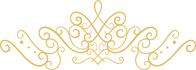 engraved ornament element design for border, editable color