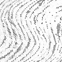 Wavy halftone pattern. Vector illustration
