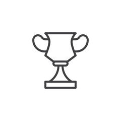 Winner trophy line icon
