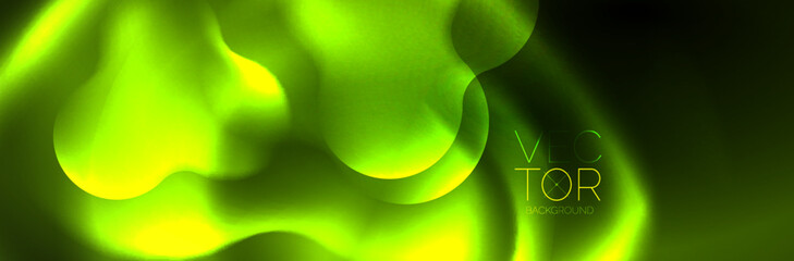 Magic neon glowing lights abstract background wallpaper design, vector illustration