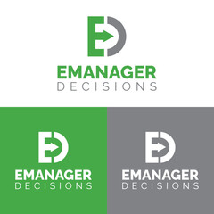 ED letter Logo Design Template, Business corporate letter ED logo design vector. Letter ED logo for Management. Illustration vector