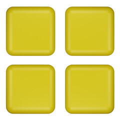 3d realistic square app buttons game popup icon window