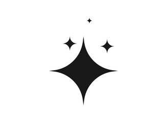 shine icon with blank white screen isolated on white background.