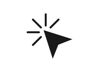 Click icon. Click icon vector illustration on white background.