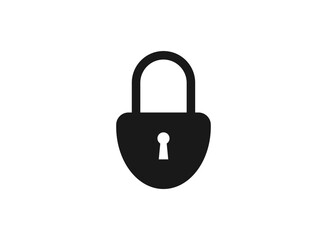 padlock icon isolated on white background. Eps 10.
