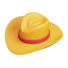 Hat 3d rendering isometric icon.