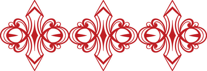 engraved ornament element design for border, editable color