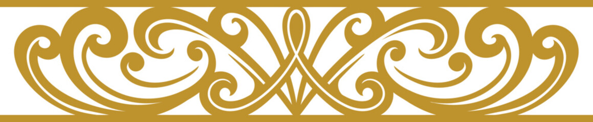 engraved ornament element design for border, editable color