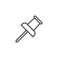 Pushpin line icon